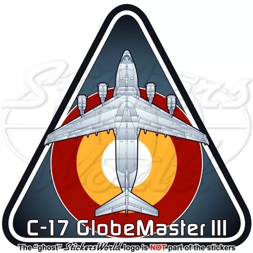 Boeing C-17 GLOBEMASTER III QATAR Armée de l'Air 95mm Vinyle Autocollant