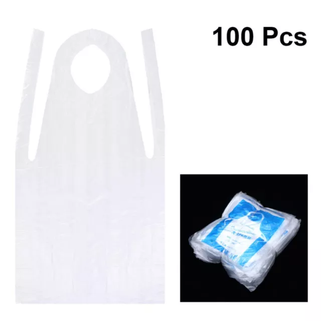 100 Pcs M Toddler Kid Painting Aprons Waterproof for Dishwashing Oil