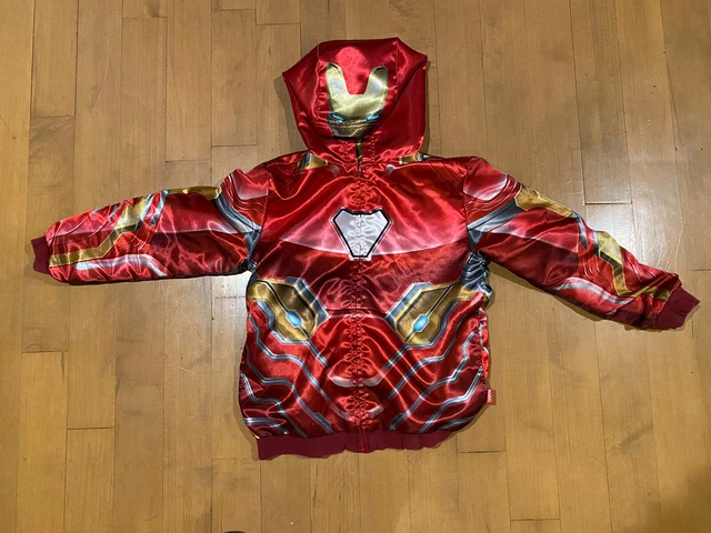 Disney Store Marvel  Iron Man Costume Boy Hooded Jacket Sz 9 10 Years