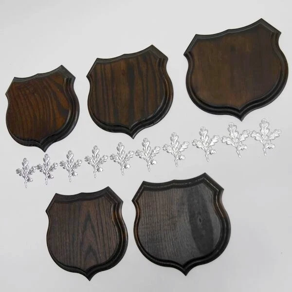 5x Wappenschilder Jabalí Af 15cm Escudo de Trofeo 10x Hoja de Roble Portada 3