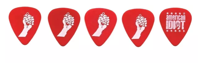 GREEN DAY AMERICAN IDIOT Guitar Picks Pack of 5 thin/soft thickness NEW  