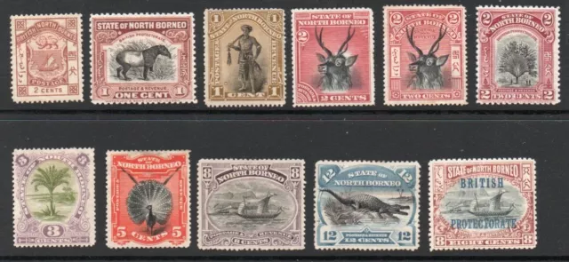 North Borneo 11 Different Early *** Mint *** Stamps