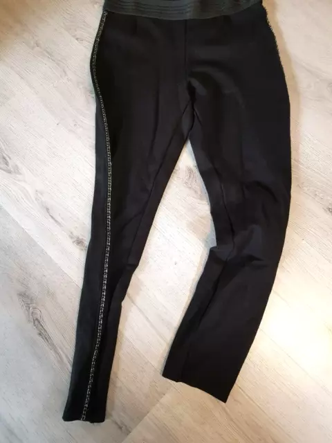 Leggings cintura alta e catene laterali taglia 40-42 (6591)
