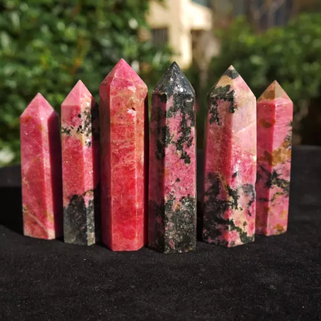 Wholesale Lot 1 Lb Natural Rhodonite Obelisk Tower Point Crystal Healing Energy
