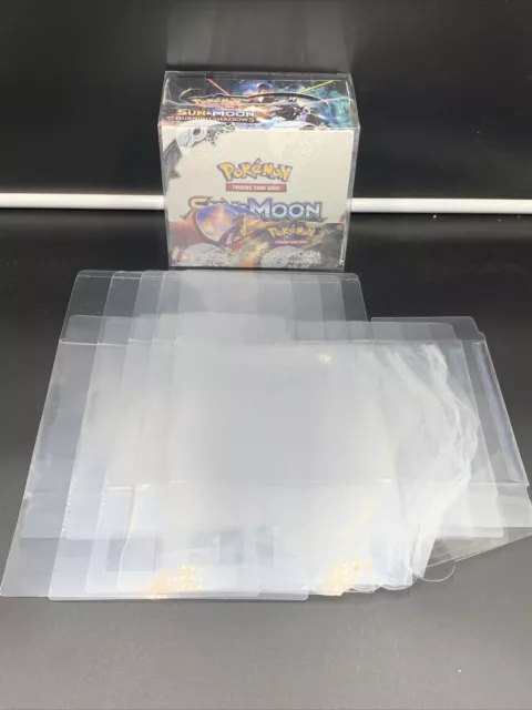 Pokemon Booster Box Plastic Protector Case Sun And Moon Burning Shadows+All  X5