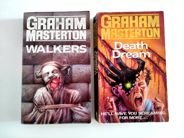 GRAHAM MASTERTON LOT of 2 Books Walkers + Death Dream Horror