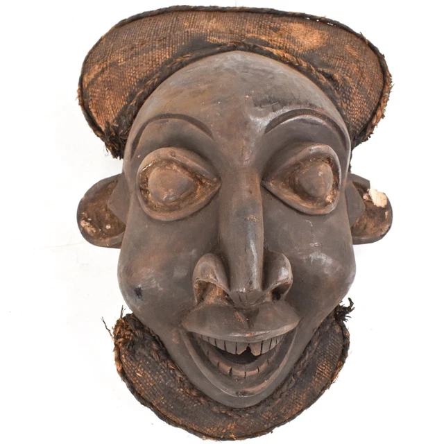 Bamun Mask Raffia Cameroon African Art