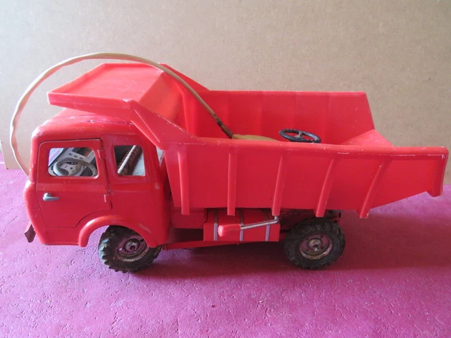 Ancien Camion Benne Gama - Jouet En Tôle Et Plastique, Déco Chambre Enfant