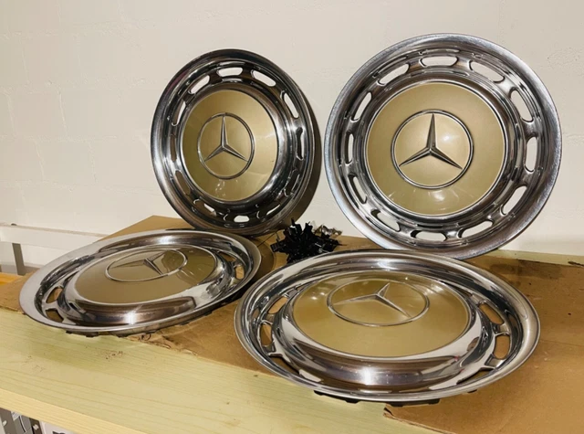 4x Mercedes 14 Zoll Radkappen W123 W109 W110 462 Tunisbeige Beige