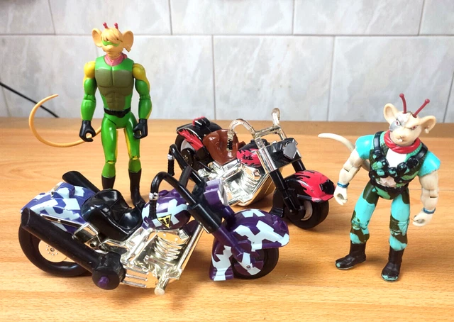 BIKER MICE FROM Mars Home Run Throttle 5 Figure Galoob 1993 - FAST