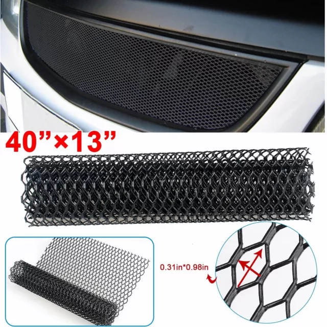 40x13" Car Black Grille Mesh Net Sheet Aluminum Rhombic Auto Grill Universal