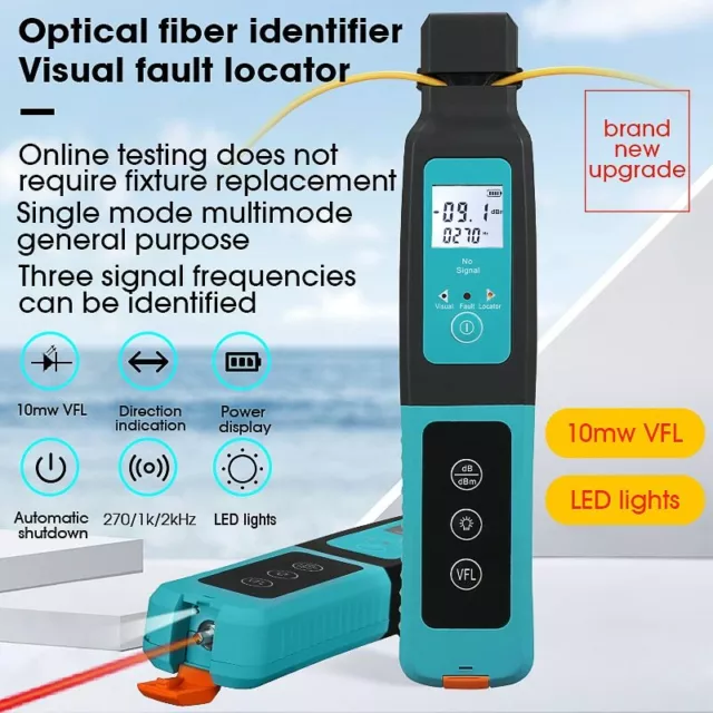 Fiber Optical Identifier Built In 10mw Visual Fault Locator 800-1700nm SM MM