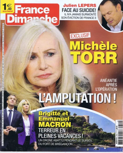 France dimanche 3754 10/08/2018 Michèle Torr Julien Lepers Macron