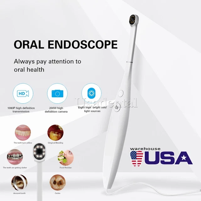 US Dental Intraoral Camera USB Digital Imaging Intra Oral Endoscope 8 LED light