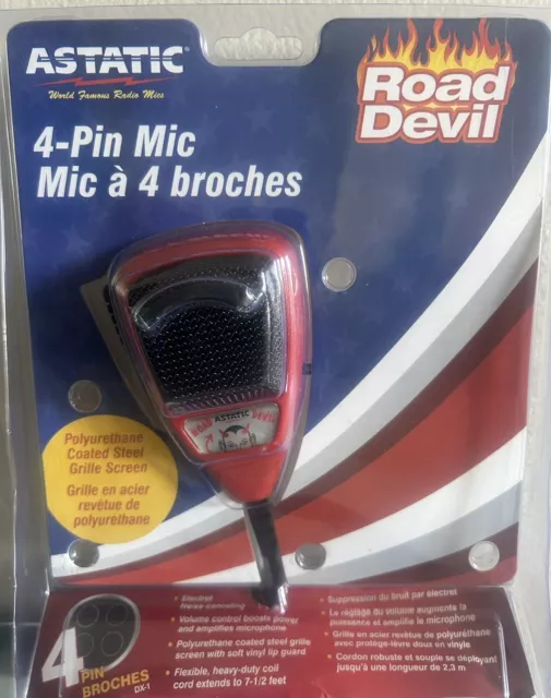 ASTATIC RD104E Road Devil CB Ham Radio microphone 4-pin RD104 mic