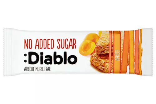 Diablo Sugar Free Apricot Muesli Bar 30g-9 Pack