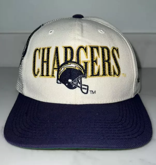 Vintage Sports Specialties NFL San Diego Chargers Laser Shadow Snapback Hat Cap