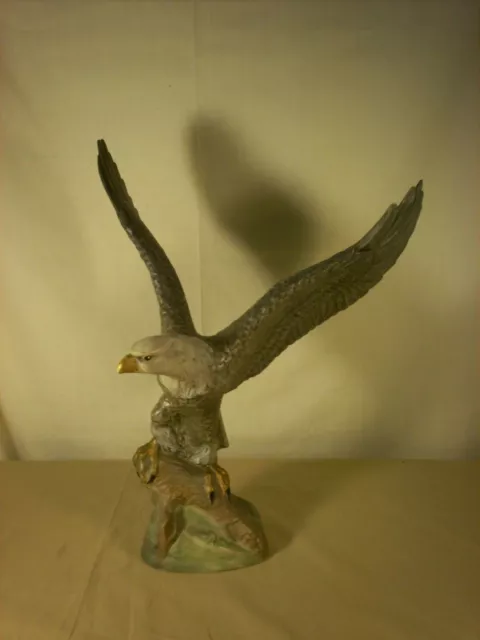 Large 13" Bald Eagle Holland Mold 1973 Ceramic Sculpture Display duRand