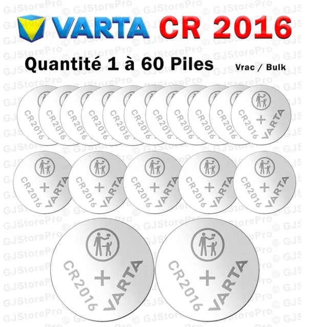Pile CR2016 Varta Bouton Lithium 3V