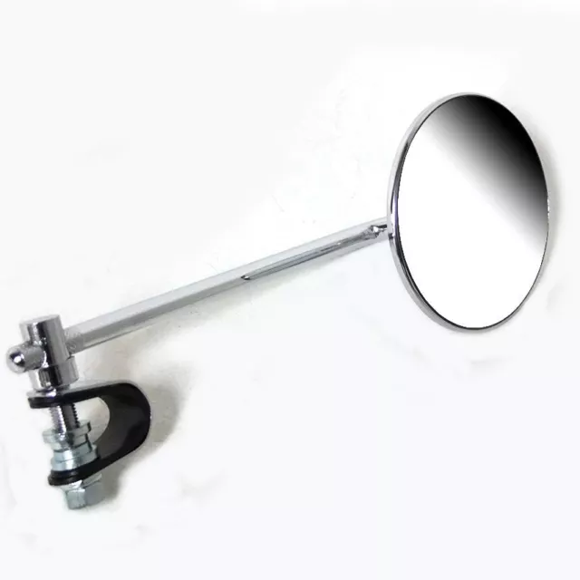 Clamp-on Mirror 8'' Stem Chrome Suits 7/8'' Handlebars