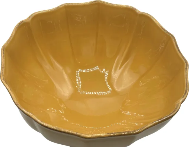 Noble Excellence Toscano Serving Bowl Round Yellow 10" 2