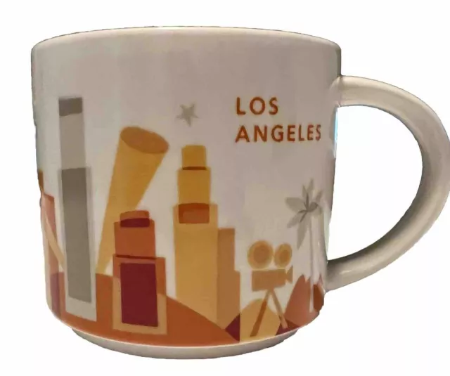Starbucks Los Angeles You Are Here Coffee Tea Mug Cup 14oz 2015 NWOB Orange