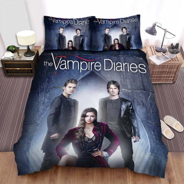 THE VAMPIRE DIARIES 20092017 Cool Tones Movie Poster Quilt Duvet Cover