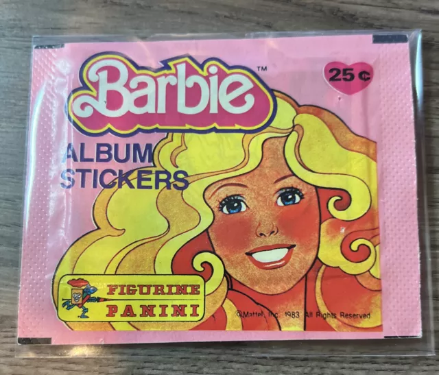 1985 Topps Panini Barbie Album Sticker Set of 36 Stickers in Original Box