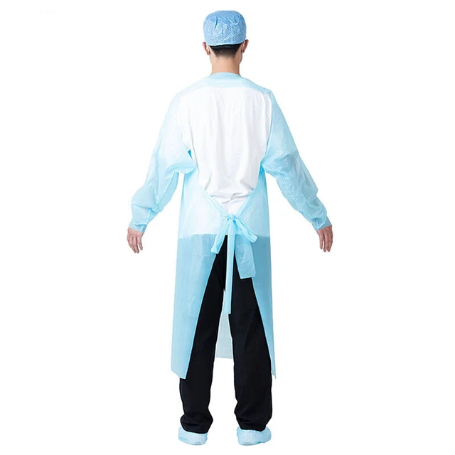 MEDICAL CPE ISOLATION Grown plastic Apron PPe suit 40g 1pc (individual