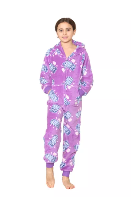 Kids Girls Boys Fleece A2Z Onesie One Piece No Life Print Sleepsuit Age 2-13 Yrs