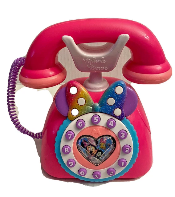 DISNEY JUNIOR MINNIE Mouse TALKING HAPPY HELPERS Toy Phone Plays Sounds