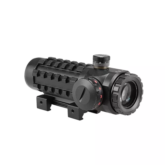 Tactical Optic Riflescope 3X28 Green Red Dot Cross Sight Scope Fit 11/20mm Rail