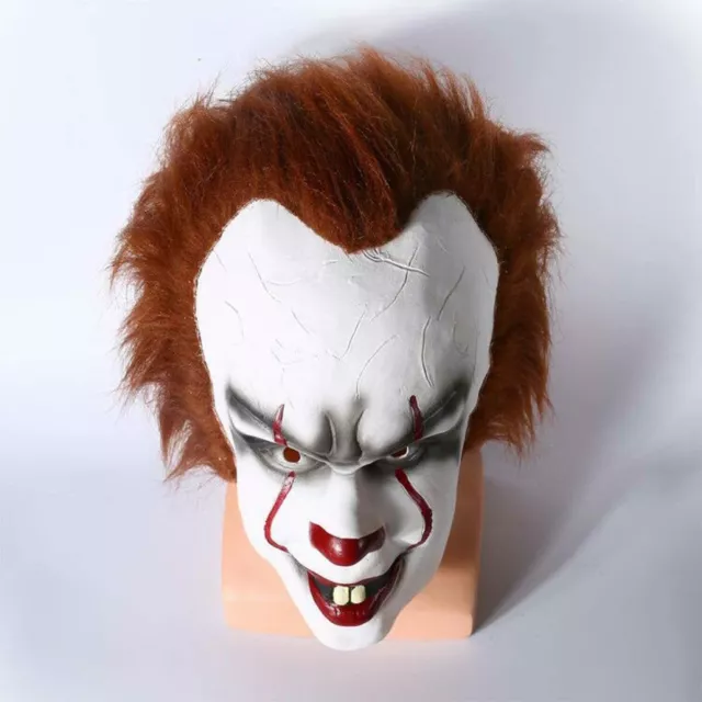 Máscara de payaso de miedo adultos elegante vestido de Halloween disfraz fiesta cosplay látex Villan