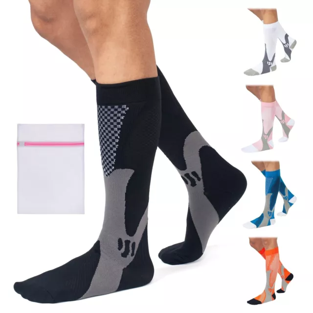 Copper Infusé Compression Socks Flight Travel Knee High Varicose Veines Stocking