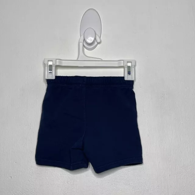 Carters Knit Pull On Shorts Boys Size 24 Months Navy Blue Drawstring Summer 3