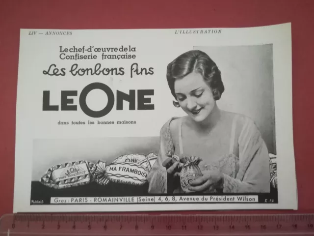 PUBLICITE ANCIENNE - PUB ADVERT illustration - Les bonbons Leone