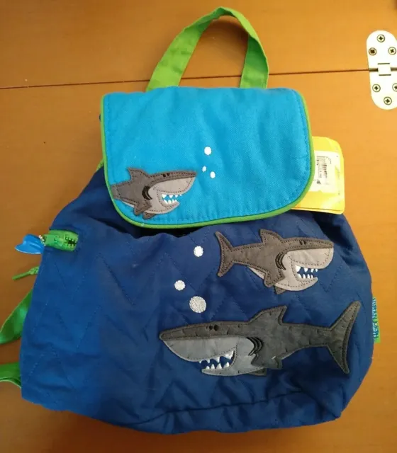 Stephen Joseph Shark gesteppter Rucksack für Kinder, Schultasche, Kinderzimmer