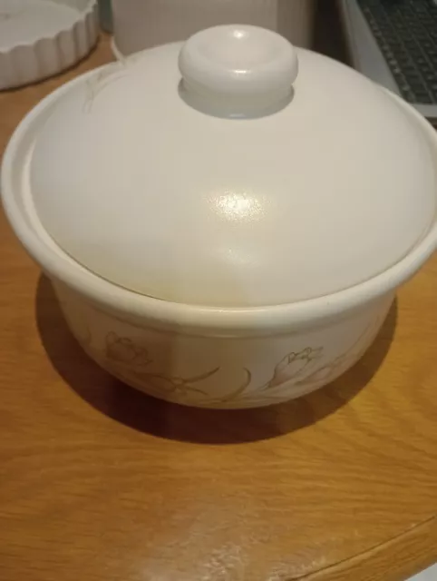 Vintage Simpsons Ovenstone Cookware large Casserole dish or lidded tureen