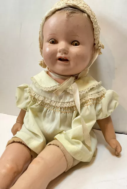 Vintage Composition Baby Doll with Sleep eyes 20 in