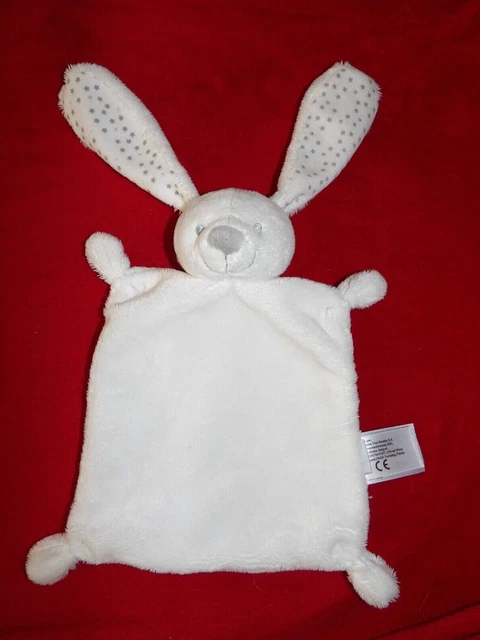 Doudou Plat Vert Baudet Lapin Blanc Etoile Argent et Grise NEUF JAMAIS SERVI