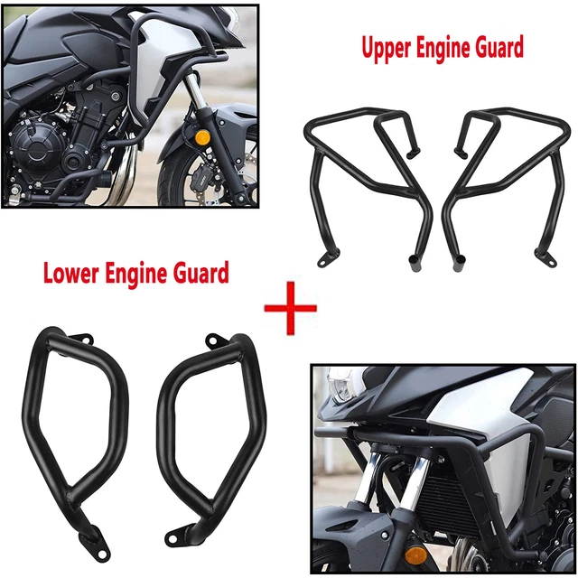 BLACK ENGINE GUARD Highway Crash Bars Protect For Honda CB500X CB400X