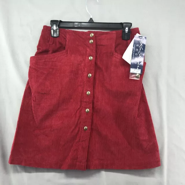 Vintage New Kim Rogers Sport Red Skirt Size 12 Women