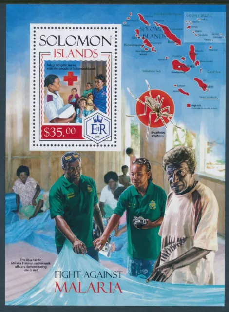 2013 Solomon Islands Red Cross Mini Sheet ($35) Fine Mint Mnh