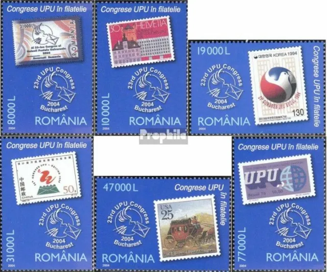 Rumänien 5857-5862 (kompl.Ausg.) postfrisch 2004 UPU-Kongreß