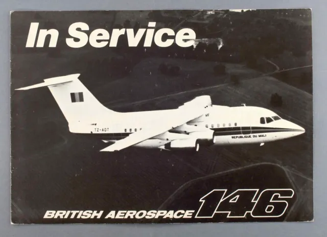 Britische Aerospace Bae 146 In Service Hersteller Verkaufsbroschüre 1983