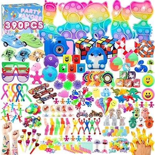 390 PCS Party Favors For Kids Fidget Toys Pack,Birthday Gift Toys,Prize Box