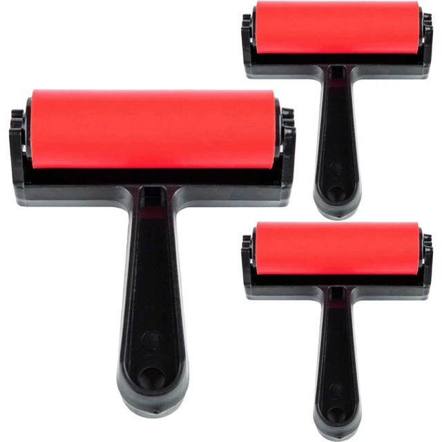 3 rodillos de plástico para fabricación de impresión, rodillos de sello,