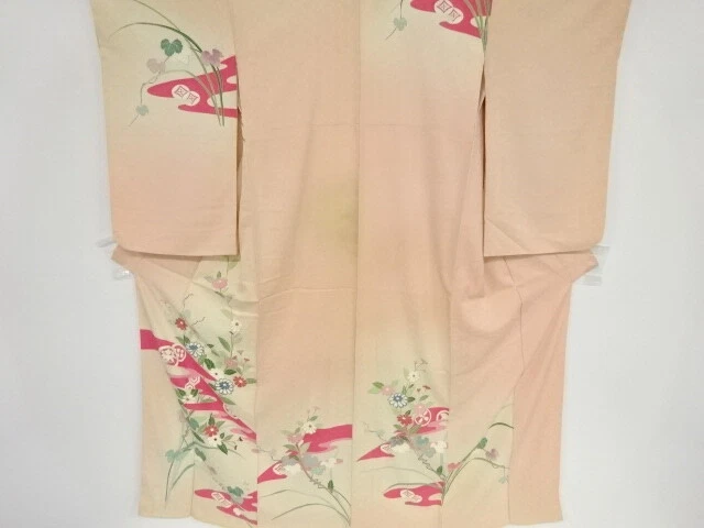 39344# Japanese Kimono / Antique Kimono / Leaves & Ivy Leaves