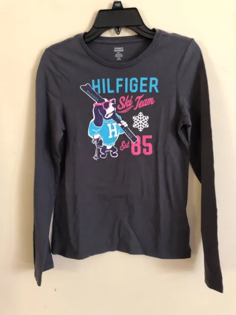 NWT Tommy Hilfiger Girl's Crew Neck Long Sleeve Shirt Size L(12-14)