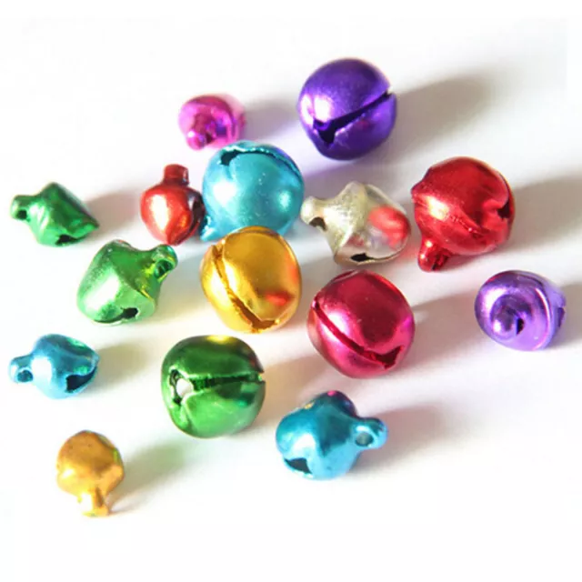 100XColorful Small Jingle Bell Findings Mixed Color 6mm/8mm/10mm Sew On Craf_UL 3